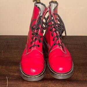 Dr. Martens Red Combat Boots